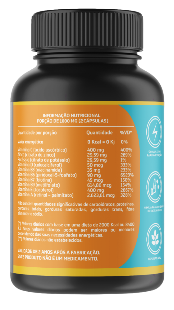 Total Immune — informação nutricional