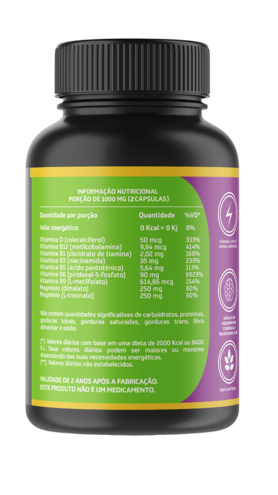 Neuro Defense — informação nutricional
